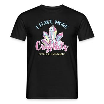 Crystal Healing Crystals and Stones - Men's T-Shirt - black - Front - AI Model Male 178 light (178cm)
