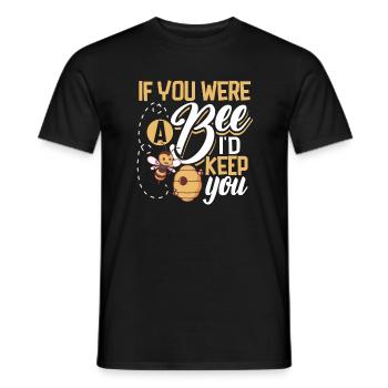 Honey Bee Beekeeping Beekeeper Honeybee Beekeeping - Men's T-Shirt - black - Front - AI Model Male 178 light (178cm)