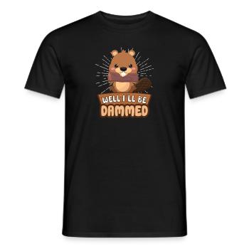 Biber Fan Biber Liebhaber Lustiges Biber Geschenk - Männer T-Shirt - Schwarz - Vorne - AI Model Male 178 light (178cm)