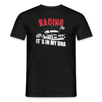 Race Car Dirt Track Racing Funny Racer Race Car - Men's T-Shirt - black - Front - AI Model Male 178 light (178cm)