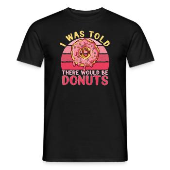 Donut beignet Cake Baker - T-shirt homme - noir - Devant - AI Model Male 178 light (178cm)