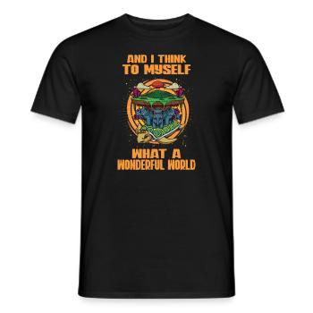 Théorie de la Terre plate Terre plate Armée de la Terre plate Terre - T-shirt homme - noir - Devant - AI Model Male 178 light (178cm)