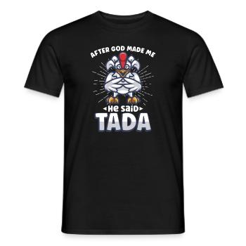 Chicken Farmer Gift Funny Chickens Country Farm - Men's T-Shirt - black - Front - AI Model Male 178 light (178cm)