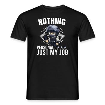 Police Cop Officer Police Office - Men's T-Shirt - black - Front - AI Model Male 178 light (178cm)