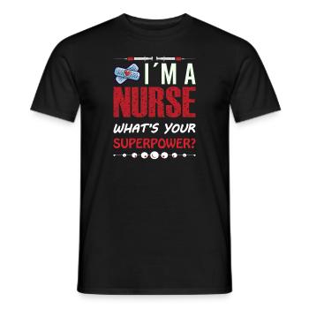 Nurse Nursing Clinic Paramedic - Men's T-Shirt - black - Front - AI Model Male 178 light (178cm)
