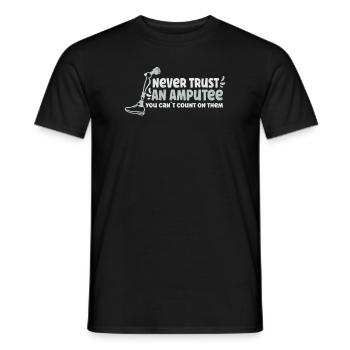 Handicapped Wheelchair Cyborg Leg Arm Amputee - Männer T-Shirt - Schwarz - Vorne - AI Model Male 178 light (178cm)