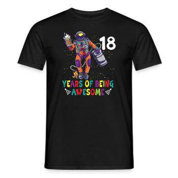 Astronaut Astronomie Sonnensystem Weltraum Kids - Männer T-Shirt - Schwarz - Vorne - AI Model Male 178 light (178cm)