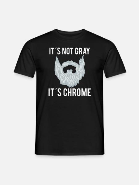 Gray Beard Wearer Bearded Hipster Full Grown Gray - Männer T-Shirt - Schwarz