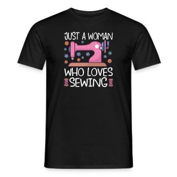 Sewing Machine Funny Sewing Sewing Sewing Fan Hobby - Men's T-Shirt - black - Front - AI Model Male 178 light (178cm)