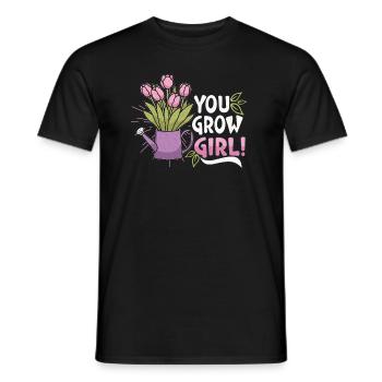 Gardening Plants Gardener Plantation Nature Gift - Men's T-Shirt - black - Front - AI Model Male 178 light (178cm)