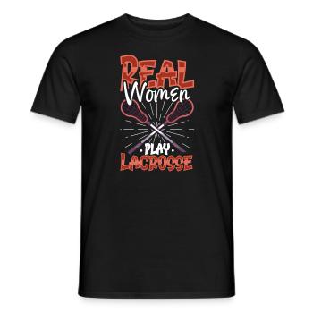 Lacrosse-spieler Lacrosse-trainer Lax Player - Männer T-Shirt - Schwarz - Vorne - AI Model Male 178 light (178cm)