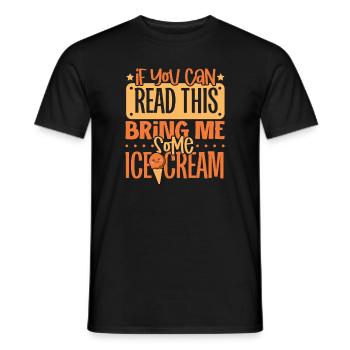 Crème glacée drôle pour les amateurs de crème glacée J’adore la crème glacée - T-shirt homme - noir - Devant - AI Model Male 178 light (178cm)