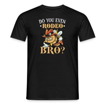 Cowboy Barn Bull Rider Rodeo Country Western - Männer T-Shirt - Schwarz - Vorne - AI Model Male 178 light (178cm)