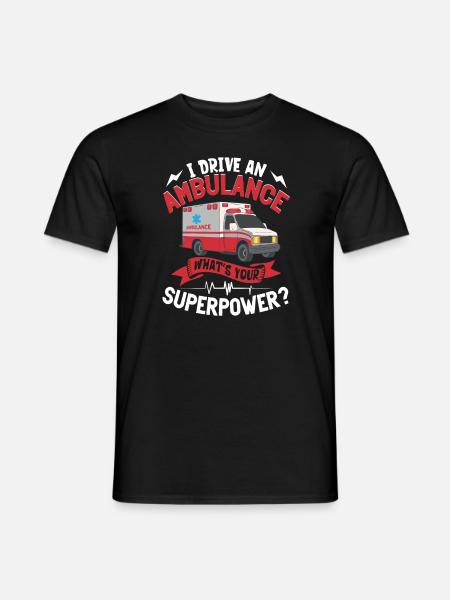 Paramedic First Responder Ambulance Driver - Men's T-Shirt - black