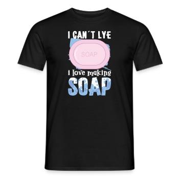 Fabrication de savon Bulles de savon Salle de bain bulle - T-shirt homme - noir - Devant - AI Model Male 178 light (178cm)