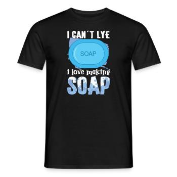 Fabrication de savon Bulles de savon Salle de bain bulle - T-shirt homme - noir - Devant - AI Model Male 178 light (178cm)