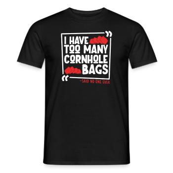 Cornhole Throwing Cornhole Player Cornhole Lover Cornhole lover - T-shirt homme - noir - Devant - AI Model Male 178 light (178cm)