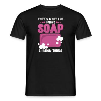 Seifenherstellung Seifenblasen Bubble Badezimmer - Männer T-Shirt - Schwarz - Vorne - AI Model Male 178 light (178cm)