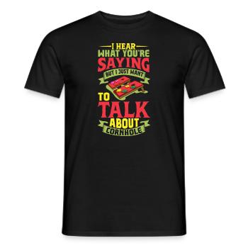 Cornhole Throwing Cornhole Player Cornhole Lover Cornhole lover - T-shirt homme - noir - Devant - AI Model Male 178 light (178cm)