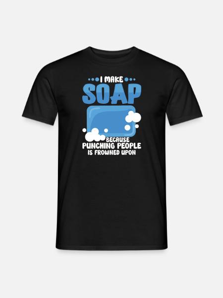 Soap Making Bubbles Bubble Bathroom - Men's T-Shirt - black