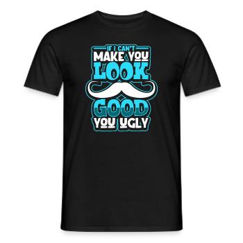Barbe Barbier Coiffeur Coiffeur Salon de coiffure - T-shirt homme - noir - Devant - AI Model Male 178 light (178cm)