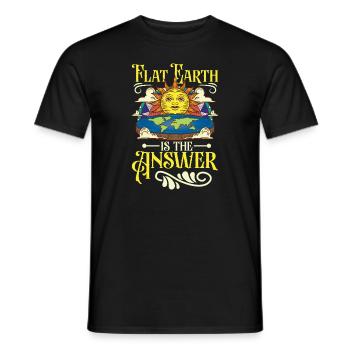 Flat Earth Theory Flat Earth Army Earth - Men's T-Shirt - black - Front - AI Model Male 178 light (178cm)
