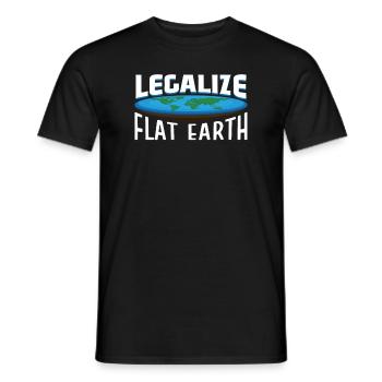 Flat Earth Theory Flat Earth Army Earth - Männer T-Shirt - Schwarz - Vorne - AI Model Male 178 light (178cm)