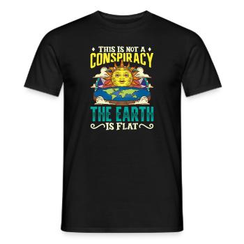 Flat Earth Theory Flat Earth Army Earth - Männer T-Shirt - Schwarz - Vorne - AI Model Male 178 light (178cm)