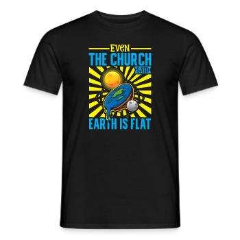 Flat Earth Theory Flat Earth Army Earth - Männer T-Shirt - Schwarz - Vorne - AI Model Male 178 light (178cm)