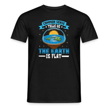 Théorie de la Terre plate Armée de la Terre plate Terre - T-shirt homme - noir - Devant - AI Model Male 178 light (178cm)
