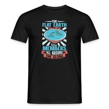 Flat Earth Theory Flat Earth Army Earth - Männer T-Shirt - Schwarz - Vorne - AI Model Male 178 light (178cm)