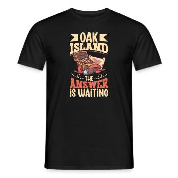 Oak Island / Treasure Hunting Oak Island Mystery - Männer T-Shirt - Schwarz - Vorne - AI Model Male 178 light (178cm)