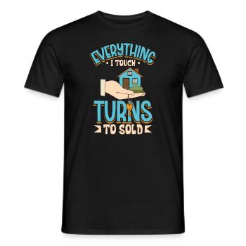 Real Estate Agent Realtor Home Closing Investor - Men's T-Shirt - black - Front - AI Model Male 178 light (178cm)