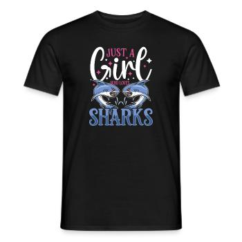 Shark Ocean Predator Scuba Diver Plongée sous-marine - T-shirt homme - noir - Devant - AI Model Male 178 light (178cm)