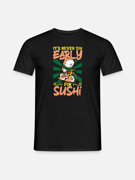 Sushi Fan Japanese Food Foodie Cuisine Japan - Men's T-Shirt - black