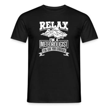 Funny Meteorology Meteorologist Weather Lover - Männer T-Shirt - Schwarz - Vorne - AI Model Male 178 light (178cm)