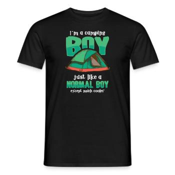 Scout Camping Outdoor Campfire Hiking Backpacking - Men's T-Shirt - black - Front - AI Model Male 178 light (178cm)
