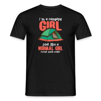 Scout Camping Outdoor Campfire Hiking Backpacking - Men's T-Shirt - black - Front - AI Model Male 178 light (178cm)