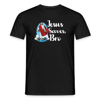 Jesus Christianity God Praying Prayer Pastor - Männer T-Shirt - Schwarz - Vorne - AI Model Male 178 light (178cm)