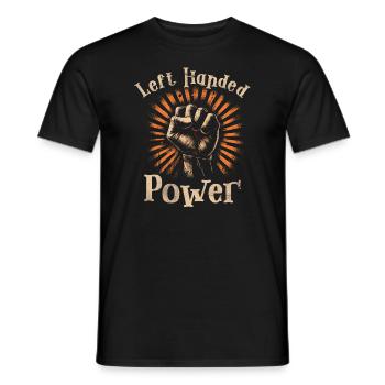 Left Handed Lefty Left-Hander Leftie Buddy - Männer T-Shirt - Schwarz - Vorne - AI Model Male 178 light (178cm)