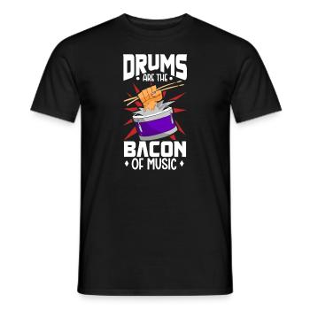 Drummer Drums Music Drum Set Drumming - Men's T-Shirt - black - Front - AI Model Male 178 light (178cm)