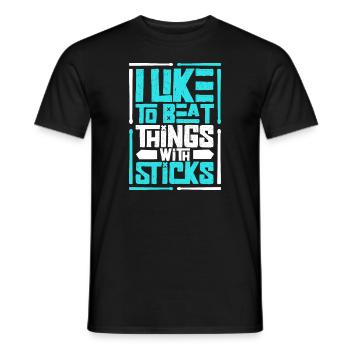 Drummer Drums Music Drum Set Drumming - Men's T-Shirt - black - Front - AI Model Male 178 light (178cm)