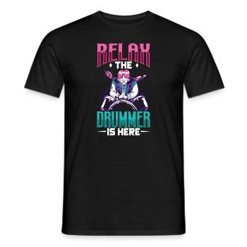 Drummer Drums Music Drum Set Drumming - Men's T-Shirt - black - Front - AI Model Male 178 light (178cm)