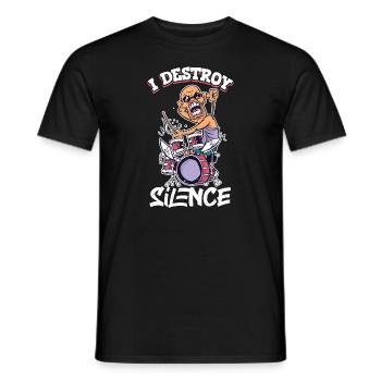 Drummer Drums Music Drum Set Drumming - Men's T-Shirt - black - Front - AI Model Male 178 light (178cm)