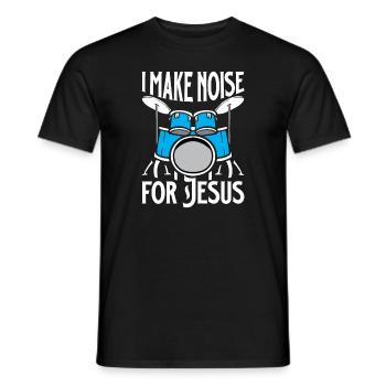 Drum Player Jesus Drum set Pick Jesus Drums Player - Men's T-Shirt - black - Front - AI Model Male 178 light (178cm)