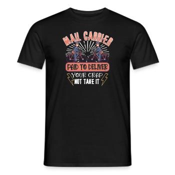 Postangestellte Postdame Postbote Post - Männer T-Shirt - Schwarz - Vorne - AI Model Male 178 light (178cm)