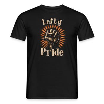 Left Handed Lefty Left-Hander Leftie Buddy - Männer T-Shirt - Schwarz - Vorne - AI Model Male 178 light (178cm)