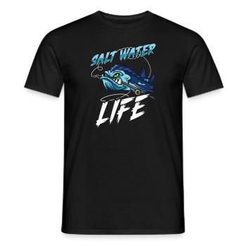 Pêche en eau salée Pêcheur Perche Canne à pêche Bobbe - T-shirt homme - noir - Devant - AI Model Male 178 light (178cm)