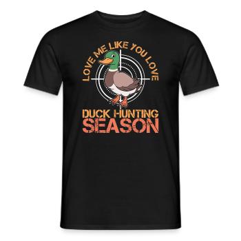 Duck Hunt Duck Hunter Bird Hunting Duck Hunting - Men's T-Shirt - black - Front - AI Model Male 178 light (178cm)