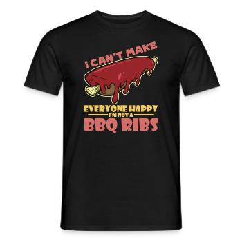 BBQ Spare Ribs Grill Smoker Meat Pork Rib - Men's T-Shirt - black - Front - AI Model Male 178 light (178cm)